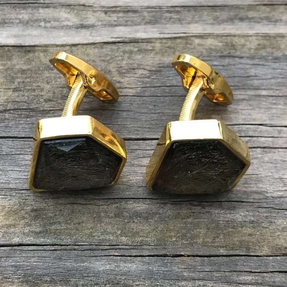 Men Cuff Link Gold Tone men Jewelry - Picture 2 of 10